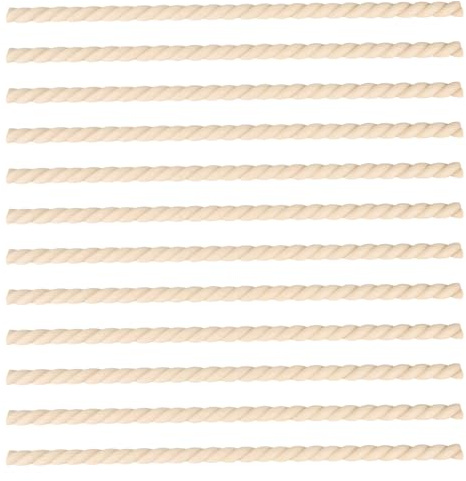 12 Pz Modanature in Legno Grezzo, 40x1,7x0,8cm Modanature Decorative in Legno 3D per Fai Da Te Specchi Mobili Finestre Porte Pareti Decorazioni per la Casa (Stile Twist)