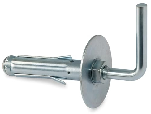 Lemag srl Tasselli Metallici SBS 9/6 con Gancio Lungo – Acciaio Zincato ad Espansione – Confezione da 25 Pezzi – Fissaggi Sicuri per Lampadari, Mensole e Quadri