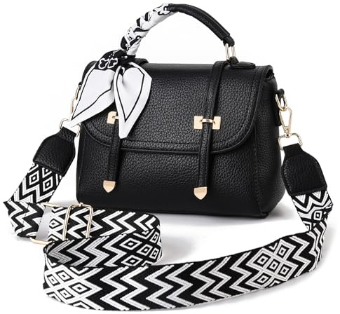 I IHAYNER Umhängetasche Damen Weiche Leder Schultertasche Kleine Handtasche mit Henkel und Schulterriemen für Reisen