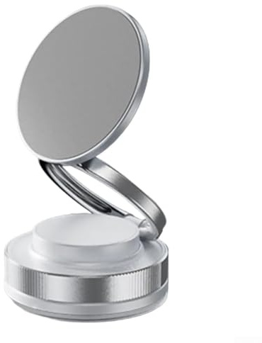 Support de téléphone de voiture rotatif à 360° - Support magnétique pliable avec aimants N52 puissants et base d'aspiration sous vide pour une utilisation mains libres en voiture - Noir (blanc)