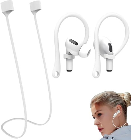 CATZUM 2 Pezzi Laccetto Magnetico per AirPods, 2 Paia di Ganci Auricolari in Silicone, Accessori per Cuffie Bluetooth, Ideale per Sport, Viaggi e Altre Occasioni, Compatibile con AirPods