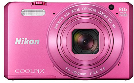 Nikon Coolpix S7000 Digitalkamera (16 Megapixel, 20-Fach Opt. Zoom, 7,6 cm (3 Zoll) LCD-Display, USB 2.0, bildstabilisiert) pink