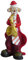 Unbekannt Niedliche Dekofigur ~ Musik Clown ~ Karneval Köln Harlekin Deko Figur Pauke Bass (Modell: mit Saxofon)