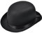 Bristol Novelty BH493 Head Accessory | Bowler Hat Satin Finish | 1 Piece | Black | One Size-Adult, unisex