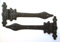 Black Antique Ornate Fleur-De-Lys Hinges - 9 (229mm) - 1 Pair