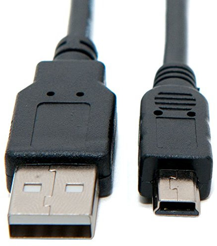 Cavo Mini USB Transfer Cable Compatibile con Canon Digital IXUS 160, 162, 165, 170, 172, 185, 210, 220 HS, 230 HS, 240 HS, 255 HS, 265 HS, 275 HS, 300 HS, 310 HS, 500 HS, 510 HS Foto Video (0,8M)
