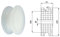 Zabi Nylon Seilrolle d= 45 mm fur Seil 6 mm Kunststoffprofilrollen ohne Lager (Gleitlager) d = 45 mm/6