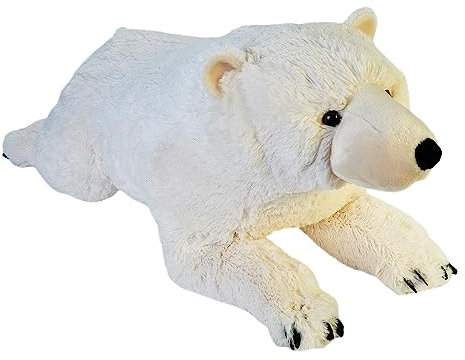 Wild Republic 18080 Republic 19554 Jumbo Plüsch Eisbär, großes Kuscheltier, Plüschtier, Cuddlekins, 76 cm