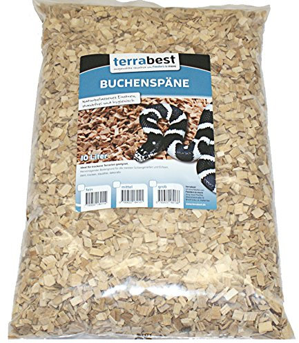 Buchenspäne grob 3-10 mm 10 Liter Buchenhack Bodengrund Einstreu Terrarium
