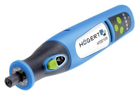 HÖGERT TECHNIK Mini-Akku-Schleifmaschine 27tgl SET Multifunktionswerkzeug Akku 7.2V 900mAh Rotationswerkzeug mit LED-Licht, 5-Gang 5000-250000 U/min Set zum Gravieren, Polieren, Schleifen, Entrosten