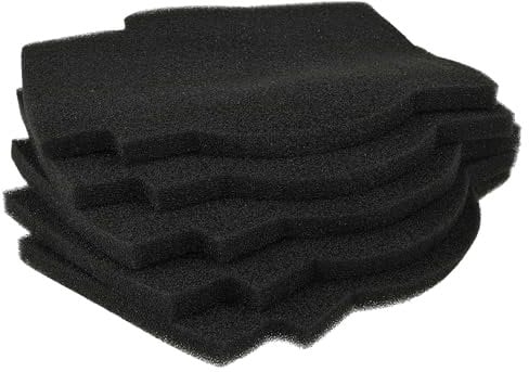 vhbw 5X Luftfilter Ersatz für Lunos 39721 für Lüfter, Badlüfter, Ventilator, Lüftungsgerät - Schwarz