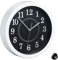 Relaxdays Wanduhr rund, Ø 20cm, Kleine Uhr zum Aufhängen, Klassisches Design, batteriebetrieben, Sekundenzeiger, Weiß