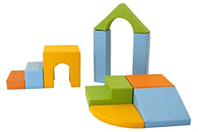 IGLU SOFT PLAY 10 XL Softbausteine Schaumstoffbausteine Riesenbausteine Bauklötze Spielbausteine Pastel Farben (helle Farben)