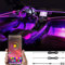 TABEN Auto Decorazione Interna Atmosfera Luce LED Interni Auto Kit di Illuminazione con 8 Colori, Impermeabile, Interni Atmosfera luci al Neon Striscia per Auto 1 W DC12 V (1 Set)