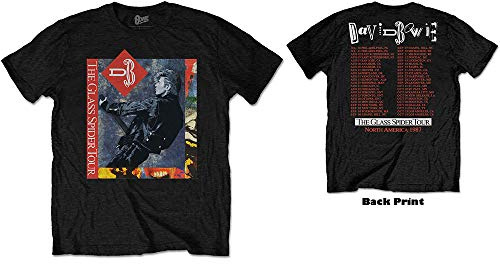 David Bowie BOWTS36MB04 T-Shirt, Black, X-Large