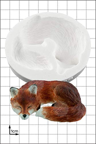 FPC Sugarcraft 'Schlafender Fuchs' Silikon-Backform, Rotbraun, Spielend, Tortendekorationsform, Backform, Kuchen, Spülmaschinenfest
