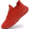 BUBUDENG Herren Schuhe Laufschuhe Sportschuhe Sneaker Straßenlaufschuhe Turnschuhe Outdoor Leichtgewichts Laufschuhe Freizeit Atmungsaktive Fitness Schuhe Rot EU 40