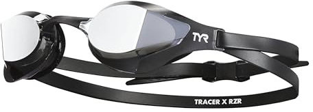 TYR Unisex Tracer X Razor Racing Swim Goggles TRACER X RAZOR MIRRORED ADULTFIT (1er Pack)