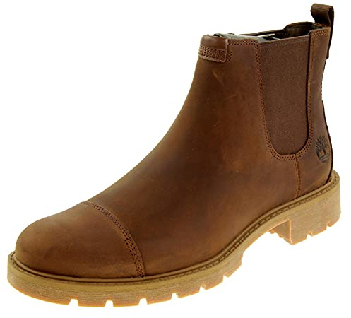 Timberland Elmhurst Chelsea Basic, Stivali Chelsea, Uomo, Saddle, 49 EU