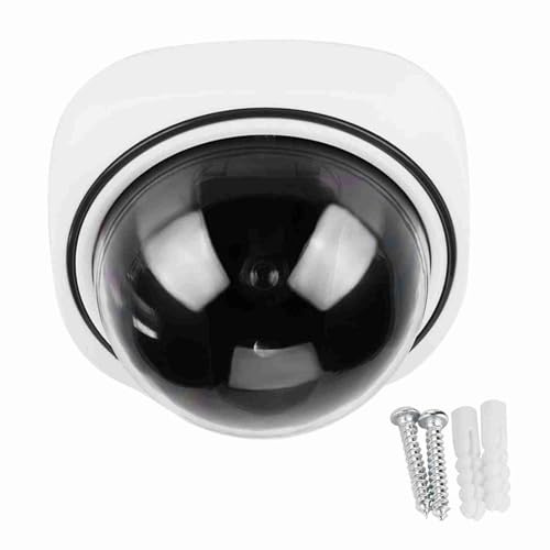 FILFEEL Cámara Seguridad simulada, cámara Falsa para Interiores y Exteriores, cámara vigilancia de inalámbrica con luz LED para Oficina en casa (sin batería)