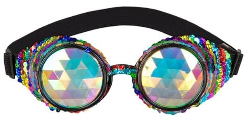 Boland - Partybrille Mirage, für Erwachsene, Brille, holografische Gläser, Kopfschmuck, Karneval, Mottoparty