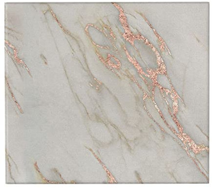 FFLSDR Tapis de séchage de Vaisselle, Marbre Rose Or Marbre Métallique Blush Rose Absorbant Plat Égouttoir Tapis Évier Tapis 41X46 CM