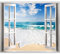murando 3D WANDILLUSION Wandbild Natur Fototapete Poster XXL Fensterblick Vlies Leinwand Panorama Bilder Dekoration Meer Strand Himmel Wellen 210x150 cm c-B-0035-c-a