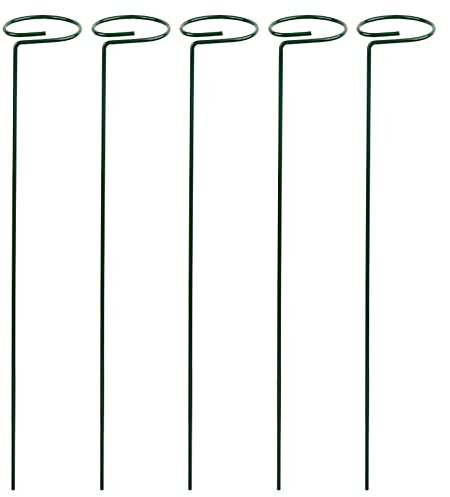 YUGHGH Rosenstab Plant Support Pakes Garden Single Flower STEM amarylliss Plant Käfig für Orchidee Lily Pfingstrose Dunkelgrün Knöterich Kletterpflanze (C, One Size)