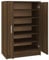 vidaXL Mueble Zapatero Organizador de Zapatos Soporte Armario Pasillo Almacenaje Estantería Madera Contrachapada Roble Marrón 60x35x92 cm