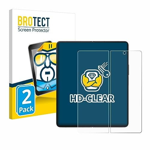 BROTECT Schutzfolie für Samsung Galaxy Z Fold 4 | (Inneres Display) 2 Stück Transparenter Displayschutz Made in Germany Klare Displayschutz-Folie Clear Einfache Montage