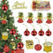 REFORUNG Weihnachtsbaumschmuck Set Rot Gold Weihnachtskugeln Kunststoff Weihnachtstrommel Weihnachten Anhänger Weihnachtsglocke Plastik Geschenkboxen Weihnachtsbaumschmuck für Weihnachten Hochzeit