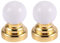 Duendhd 2X 1:12 Dolls House Miniature Globe White Ceiling LED Light Lighting Lamp with Battery