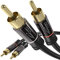KabelDirekt – 2x 0,5m Cinch Kabel, Stereo Audio Kabel 2 x 2 Cinch – bruchfest, brillante Tonqualität (Koaxialkabel, RCA-Kabel, Subwoofer/Verstärker/HiFi & Heimkino/Blu-ray, analog & digital)