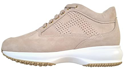 Hogan Scarpe Donna Interactive h Forata HXW00N00E30CR0M024 camoscio Beige (Numeric_36)