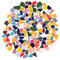 HOMSFOU Keramik Mosaik Tischdekorationen Blütenblatt Mosaik Fliesen Mosaik Chips Mosaik Steine Natürliche Spiegel Mosaik Fliesen DIY Glas Keramik Fliesen Pool Mosaik Mix Kind Keramik Puzzle