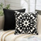 ETOLISHOP 2er Set Kissenbezug Schwarz 45x45cm Kissenbezüge Wohnzimmer Kissenbezug Samt Kissenbezüge Mandala Muster Linie Geometrie Dekokissen Kissenhülle Set für Schlafzimmer Wohnzimmer Dekoration