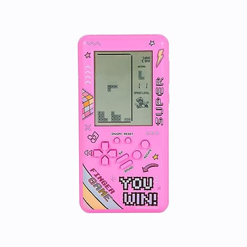 CZT Nueva Consola de Juegos Cuadrados de Pantalla Grande, 23 Juegos de Consola de Juegos de Palma Juegos Infantiles Videojuegos Retro Juguetes Interiores Juguetes de Rompecabezas al Aire Libre (Pink)