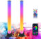 URAQT 360° Smart LED Light Bars, Lampade Ambientali RGB con Sincronizza Musicale, 16 Milioni di Colori/8 Modalità di Scena/213 Effetti di Luce, Controllo dell'App, per Giochi, PC, TV, Decorazione