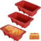 Wisebom 3Pcs Moulle à Cake Rectangulaire, Anti-adhésif en Silicone, Moule Mini Cake Silicone Moulle pour Patisserie, Moule a Pain pour Fabrication Petits Cake, la Cuisson du Pain, Mini Gateaux (12cm)