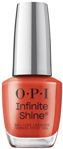 OPI Infinite Shine, Esmalte de uñas de larga duración, Knock 'Em Red, 15ml