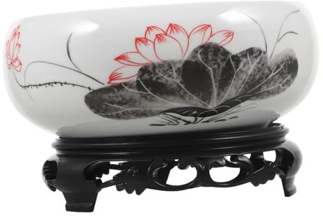 KONTONTY Topfpflanzen Für Innenbereich Hydrokultur-blumentopf Aus Keramik Runder Blumentopf Mit Sockel Für Zuhause Küche Und Büro Pflanzgefäß Für Dekoration Und Aufbewahrung Von Geräten