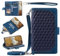 MBSLFY Handyhülle für LG K50/Q60 Hülle, PU Leder Schutzhülle mit 9 Kartenfach, Flip Case Klappbar Stoßfeste Hülle für LG K50/Q60, Blau