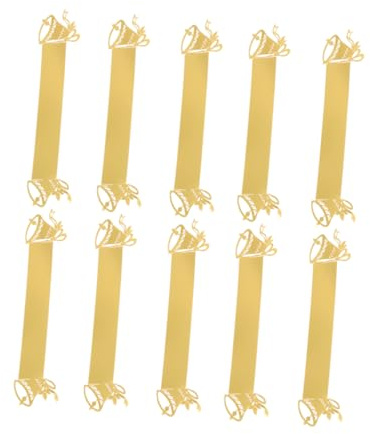 Weihnachtsserviettenringe 50 Stück aus Papier, Goldene Glocken | Serviettenschnallen für Familienfeiern und Party, Einfache Praktische Dekoration, Komfortable Haptik