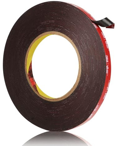 Doppelseitiges Klebeband Heavy Duty, Wasserdichtes Montage-Schaumband, 10mm x 22m 1 Rolle, hochtemperaturbeständiges Klebeband für Auto, LED-Streifen, Bürodekoration, hergestellt aus 3M VHB-Band.
