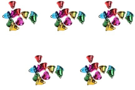 Saiyana Haustierbedarf, Vogelspielzeug, Kauspielzeug für Zähne, Ring, Glocke, Käfig, hängende Schnur, Spielzeug, Zähneknirschen, bunt, quietschend, 10 Stück