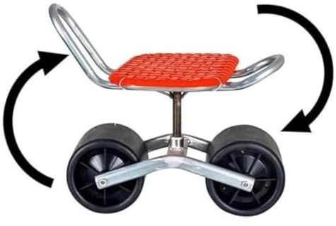 Garden Weeding Stool With Wheels | 360 Degree Rotating Garden Seat | Garden Cart Rolling Workseat With Wheels Gardening Seats | For Yard Work