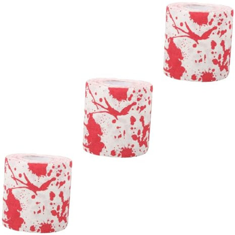 minkissy 3rollen Toilettenpapier Mit Blutdruck-design Für Halloween Lustiges Bedrucktes Klopapier Für Gruselige Partys Und Dekoration Im Badezimmer Halloween-geschenkidee