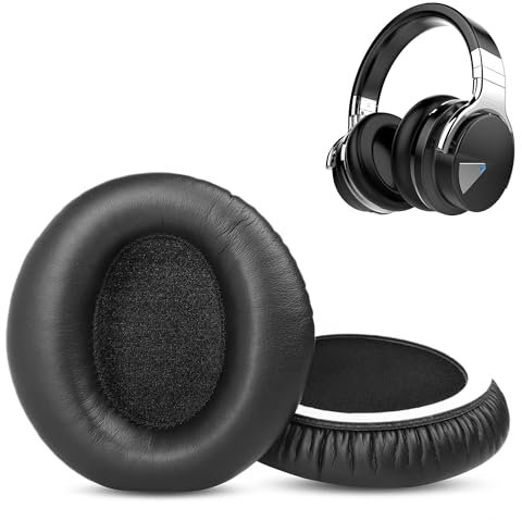 HAIZEEN Earpads Compatible with Cowin E7 E7 PRO Active Noise Cancelling Headphones Ear pads Replacement Cushion (Protein Leather/Memory Foam)