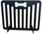 See-Through Dog Barrier, Versatile Freestanding Dog Gate, Indoor Wood Fence (Black, 60 x75 cm/medium dogs)