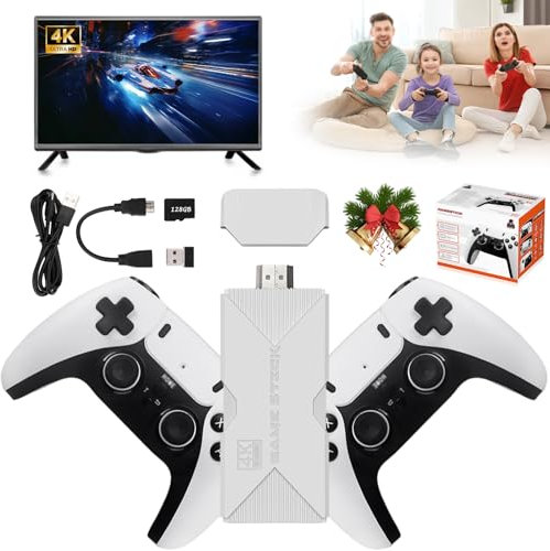 Boltz Retro Stick – Plug & Play TV Video Retro Gaming Stick, Mania Link Retro Gaming Stick, Retrostick Video Game Console Stick 4K HD 35 000+ Retro Games Sortie HDMI avec manettes sans fil 2.4G